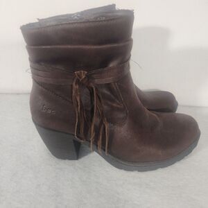 Born BOC Alicudi Women's Size 8.5M Brown Soft Leather Tassel Western Ankle Boots